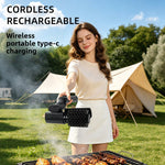 3 StS Electric Grill Cleaning Brush with Adjustable Angle and Replaceable Heads