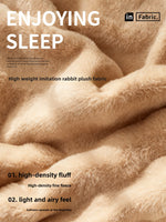 Winter Thickened Rabbit Fur Blanket, Casual Throw Blanket, Light Luxury High-End Sofa Blanket, Office Nap Blanket