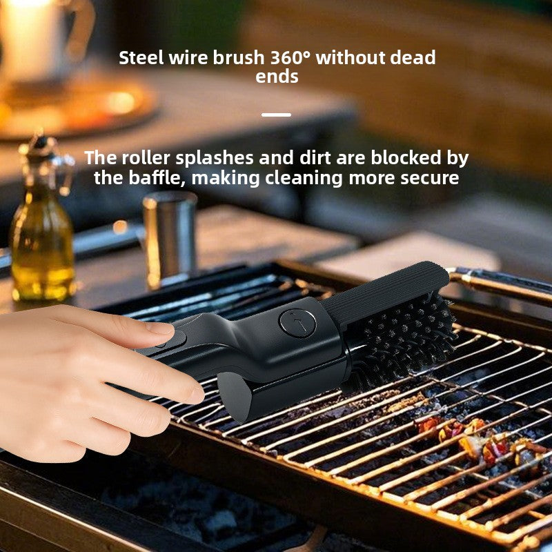 3 StS Electric Grill Cleaning Brush with Adjustable Angle and Replaceable Heads